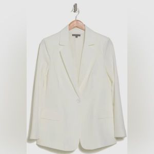 Adrianna Papell Twill One Button Blazer Jacket- Size Large